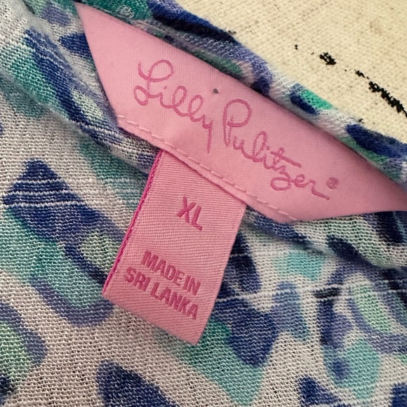 LILLY PULITZER Amisa Flounce Top XL - Picture 7 of 9